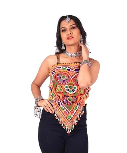 Navratri Special Tradiotional Pure Cotton Embroidered Rajasthani Kutchi Work Blouse for Womens
