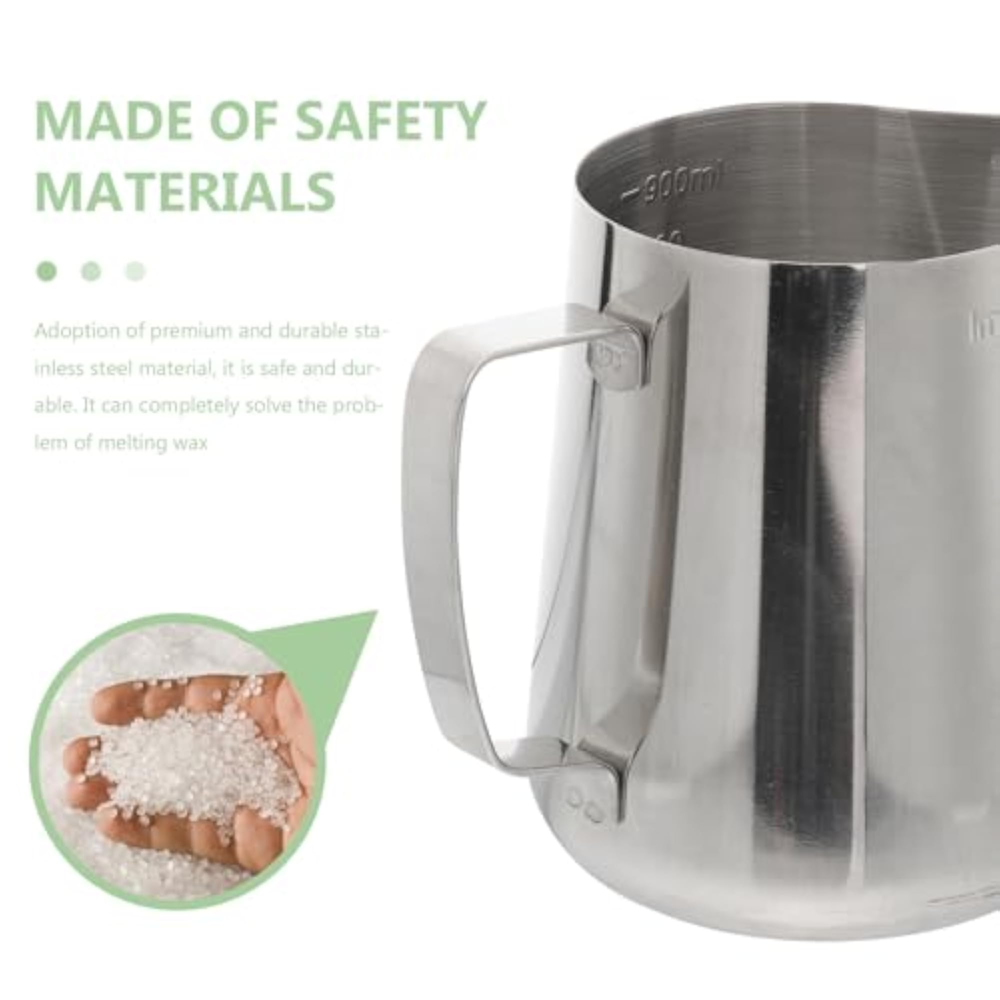 304 Stainless Steel Frothing Pitcher with Scale, 2 Pieces