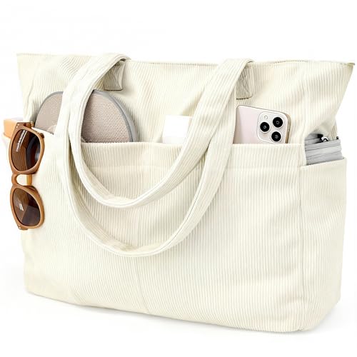 beifon Cord Strandtasche xxl Familie 25L mit...