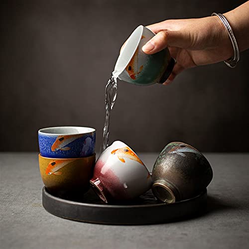 Theekopjes Keramische theekopjes Sets van 5 kopjes Chinese Kung Fu Cup Drinkware 90ml FQYXLX (Capacity : 80ml, Color… - Image 7