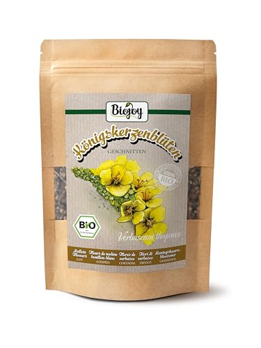 Biojoy BIO-Königskerzenblüten (100 g), getrocknet und geschnitten, Königskerzen-Tee (Verbascum thapsus)