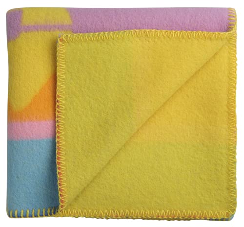 RØROS TWEED - Cool Cats - Kleine Wolldecke für Kinder/Babys aus norwegischer Lammwolle - Design von Anette Moi (1151-M - Multi mini, 135 x 100 cm)