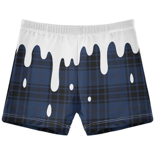 Boys Swim Trunks Quick Dry Bathing Suit Milk Ice Cream Navy Toddler Swim Shorts Boardshorts Swimwear 3-10