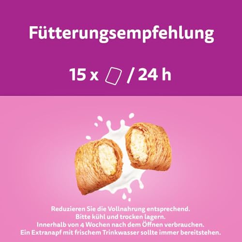 WHISKAS Milch-Kätzchen Katzensnacks 2-12 Monate 6 x 50g – Spezielle Snacks für Kätzchen mit Milchgeschmack