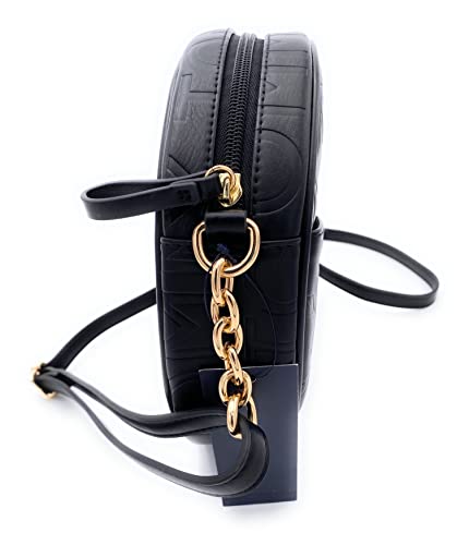 Tommy Hilfiger Bag I Women's I Black I Round Shape I Shoulder Bag I Diameter 22 cm I TH Logo Metal I Tommy Signature I Women's Handbag 1330, black-white4