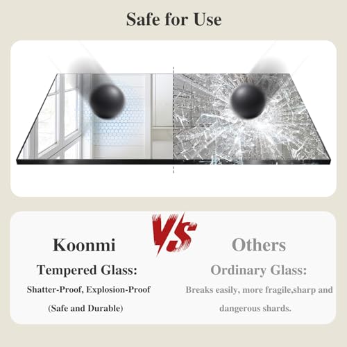Image of Koonmi Black Rectangle Wall Mirror, 24x32 Inch Bathroom Mirror, Aluminum Frame Vanity Mirror for Entryway, Living Room, Bedroom Bathroom, Hangs Horizontally or Vertically