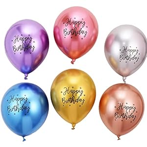 Happy Birthday Bunt Metallic Luftballons，40PCS kunterbunte Luftballons Metallic Deko zum Geburtstag Party…