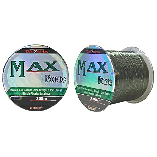 Linha de Pesca Monofilamento Maruri Max Force Verde Musgo 12 0.57mm 63 Lb 300m