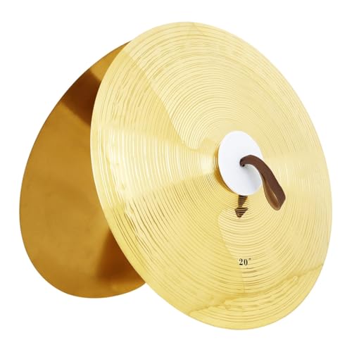 1Pair 14/16/20Inch Crash Cymbals Handheld Practice Cymbals with Finger Rope