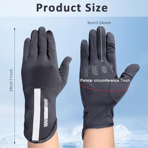 Image of PALAY Summer Hand Gloves for Sun Protection Gloves for Women Men UV Protection, UPF 50+ Ice Silk, Touch Screen, with Wrist Extension