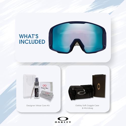 Image of OAKLEY Line Miner LARGE /MEDIUM Ski Goggles For Men For Women OO7070, OO7093+ Bundle Accessory Leash Kit,Microfiber Pouch