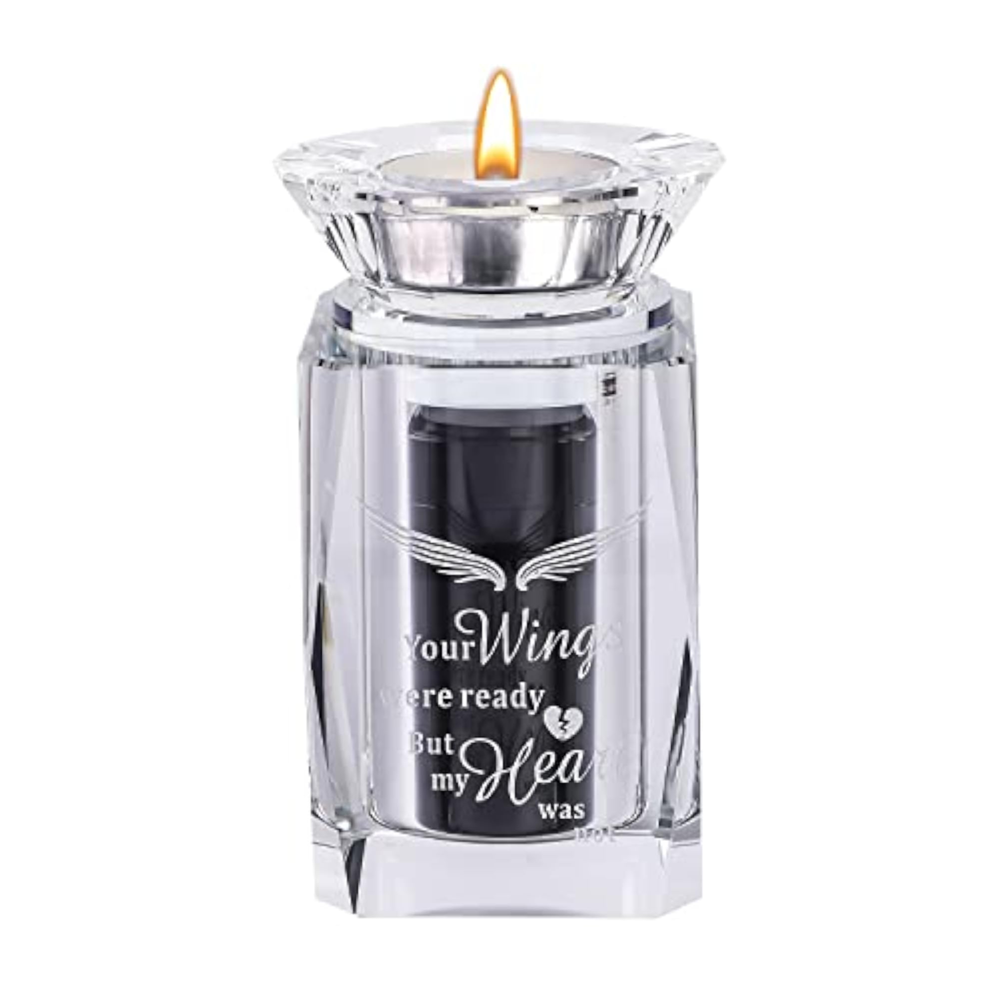Small Urn Angel Wings Mini Crystal Urn for Ashes