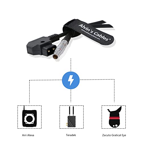 Alvin's Cables Anton Bauer D-Tap To 2 Pin Male Power Adapter Cable For Teradek Bond Arri Red Paralinx Preston Transvideo Offhollywood Switronix Panasonic #TOP2
