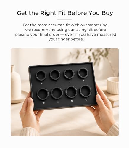 Image of Smart Ring Sizing Kit - Size Before You Buy the Smart Ring - Includes US Sizes 6 to 13 - Helps Find the Right Fit for Your Smart Ring