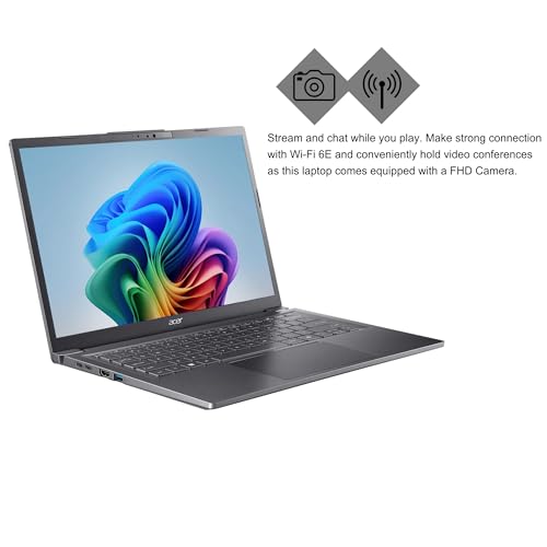 Image of acer Aspire 14 AI Portable Laptop 14 inch WUXGA Matte Touch Intel 8-core Ultra 5 226V (Up to 40 NPU Tops - Up to 53 GPU Tops) 16GB RAM 1TB SSD for Creator Business Work Win11Pro ICP Hub