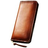 コデル atelierCODEL 長財布 ラウンドファスナー 栃木レザー メンズ 財布 本革 日本製 (手染めブラウン)