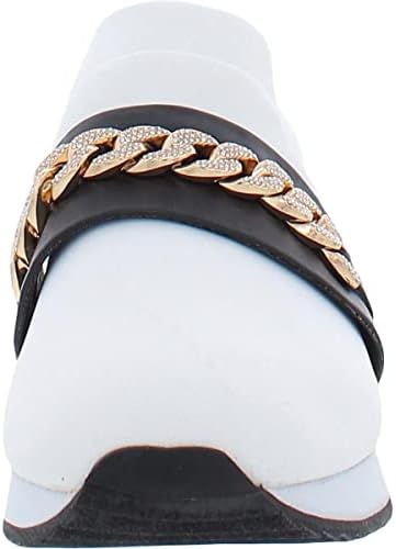 Karl Lagerfeld Paris Women's MAIA Sneaker, Bright White/Black, 8.5 | Image 2