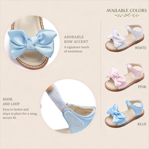 Image of ESTINE Toddler /Little Kid Girls Bow Open Toe Flat Evening Dress Sandals
