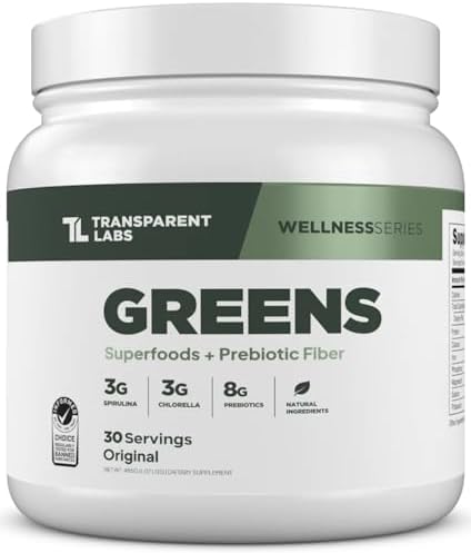 Transparent Labs Prebiotic Greens - Superfood Powder & Antioxidan...