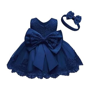 Clumanbbl Prinzessin Kleid Mädchen Kostüm Langarm Kleidung 12 Jahre Glitzer Paillettenverziertes Hochzeit Und Geburtstag Festlich Mit Bandschleife Brautjungfernkleid Dunkelblau #2 2 Jahre 3 Jahre
