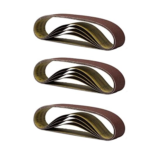15x Profi Schleifbänder für Standbandschleifer Bandschleifer Schleifmaschine - 50 x 686 mm - Körnung 60/80/120 - Schleifpapier zum Abschleifen, Feilen, Entrosten und Schäfen