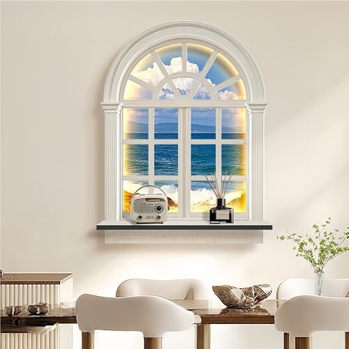 3D Wall Art LED, Wall Sculpture Window with Smart Dimming, Wall Decor for Living Room, Bedroom, or Dining Room(C,Medium)
