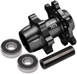 Aluminum 7075-T6 Front Wheel Hub Hex (Larger Inner Bearing) for LOSI 1:4 Promoto-MX Motorcycle Dirt Bike RTR LOS06000 LOS06002 Upgrades - Black