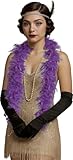 FIESTAS GUIRCA | Boa de Plumas Lila (80 gr) - Accesorio de Disfraz para Fiestas de los Años '20, Charleston y Mascaradas - Ideal para Halloween, Carnaval y Celebraciones - Unisex - Morado