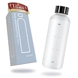 【医療器具にも使用のTritan製】BREMENT タイムマーカーボトル 500ml ウォーターボトル 水筒 BPAフリー トライタン 【1日2リットル水を飲む！】 (クリア/ブラック)