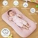 Baby Lounger for Newborn, Bionic Design Baby Lounger, Soft Organic Cotton Breathable Lounger for Infants 0-18 Months (Coral Pink)