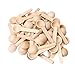Produktbild BQLZR kleine runde Küchenlöffel aus Holz für Salz, Gewürze, Honig, Kaffee, 7,5 x 2,4 x 1,3 cm, 50 Stück