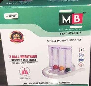 ball Breathing Excereciser with Filter Spirometer Lung Exerciser