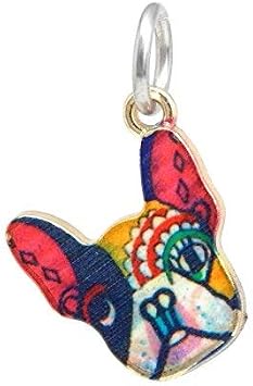 Cherityne Dangle Enamel French Bulldog Charm Bead for Charms Bracelets