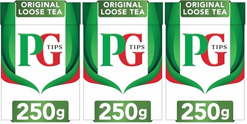 Image of PG Tips Loose Black Tea 250g, Refreshing And Flavourful Blend (Pack of 3)