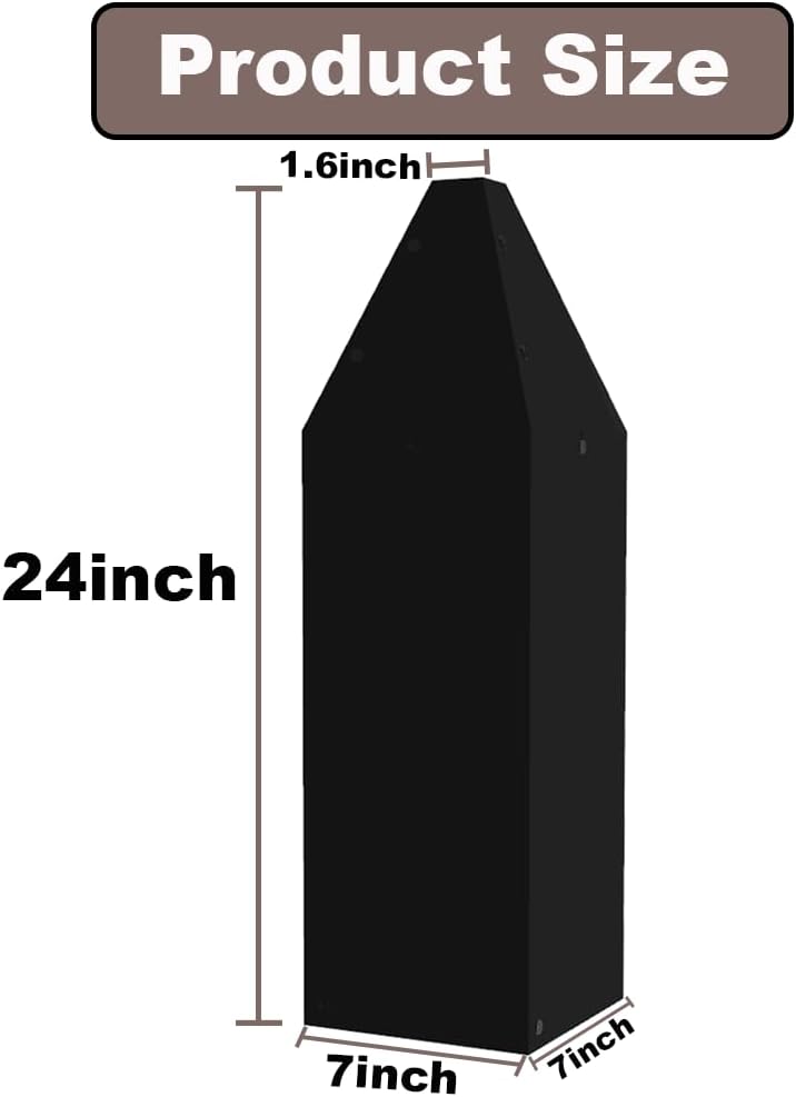 Metal Squirrel Baffle for Bird Feeder Pole. 24" Extra-Long Squirrel Guards,Suitable for 0.4" to 1.56" Pole Or Shepherd Hooks