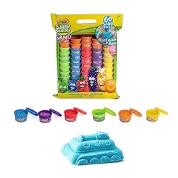 Crayola Silly Scents Play Sand – 60 Mini 1oz Tubs of Moldable Sensory Sand in 6 Bright Colors | Easter Day Party Favors, Classroom Prizes, Sensory Toys, Fidget & Creativity