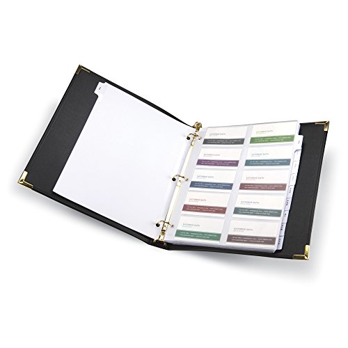 Samsill Classic Collection Business Card Ring Binder Round Ring - Black (81080)