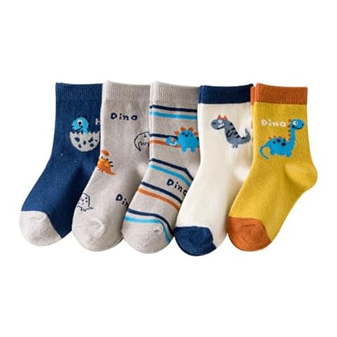 QKURT Toddler Dinosaur Mid-Calf Socks Cover