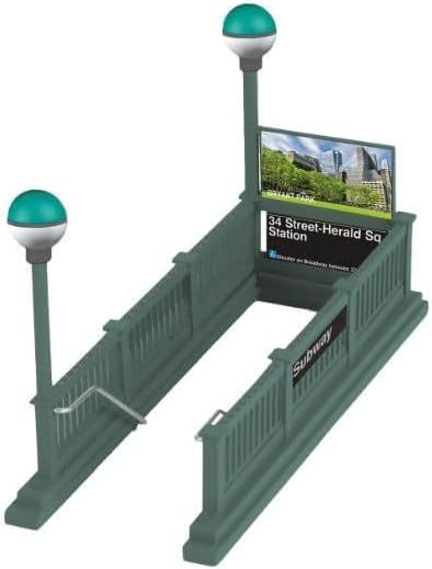 MTH NYC Subway Entrance-34th Street - Herald Square Station O Scale Unit Measures: 3 5/8" x 1 3/4" x 2”