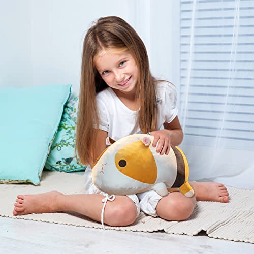 Goylmc Hamster Plush Pillow - 15 Inches Guinea Pig Stuffed Animal - Cute Mouse Plush Doll Toy Animals - Soft Hugging Pillow Birthday Holiday Xmas Gifts For Kids Girls Boys Adults (Brown) #TOP1