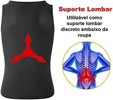 Cinta Regata Masculina Queima Gorduras Barriga Camiseta Sauna (GG/GGG)