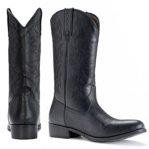 Iuv Cowboy Boots For Men Western Boot Durable Classic Embroidered Snip Toe Boots #TOP2