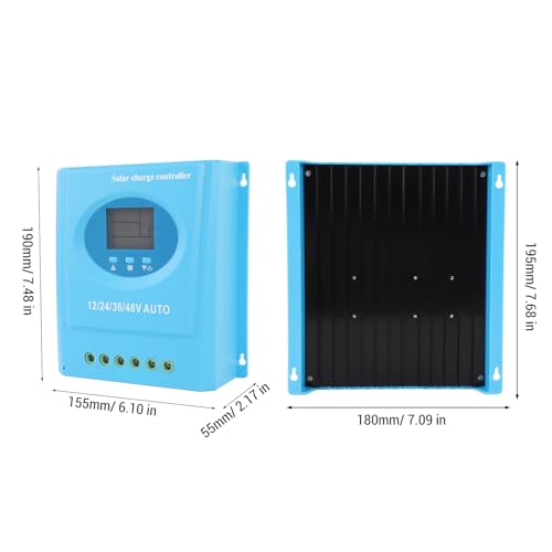 Solar Controller, Auto Efficient Conversion Solar Regulator 12V 24V 36V 48V Solar Controller Solar Panel Regulator for LiFePo4 Sealed Gel Batteries (150A) - Thumbnail 7