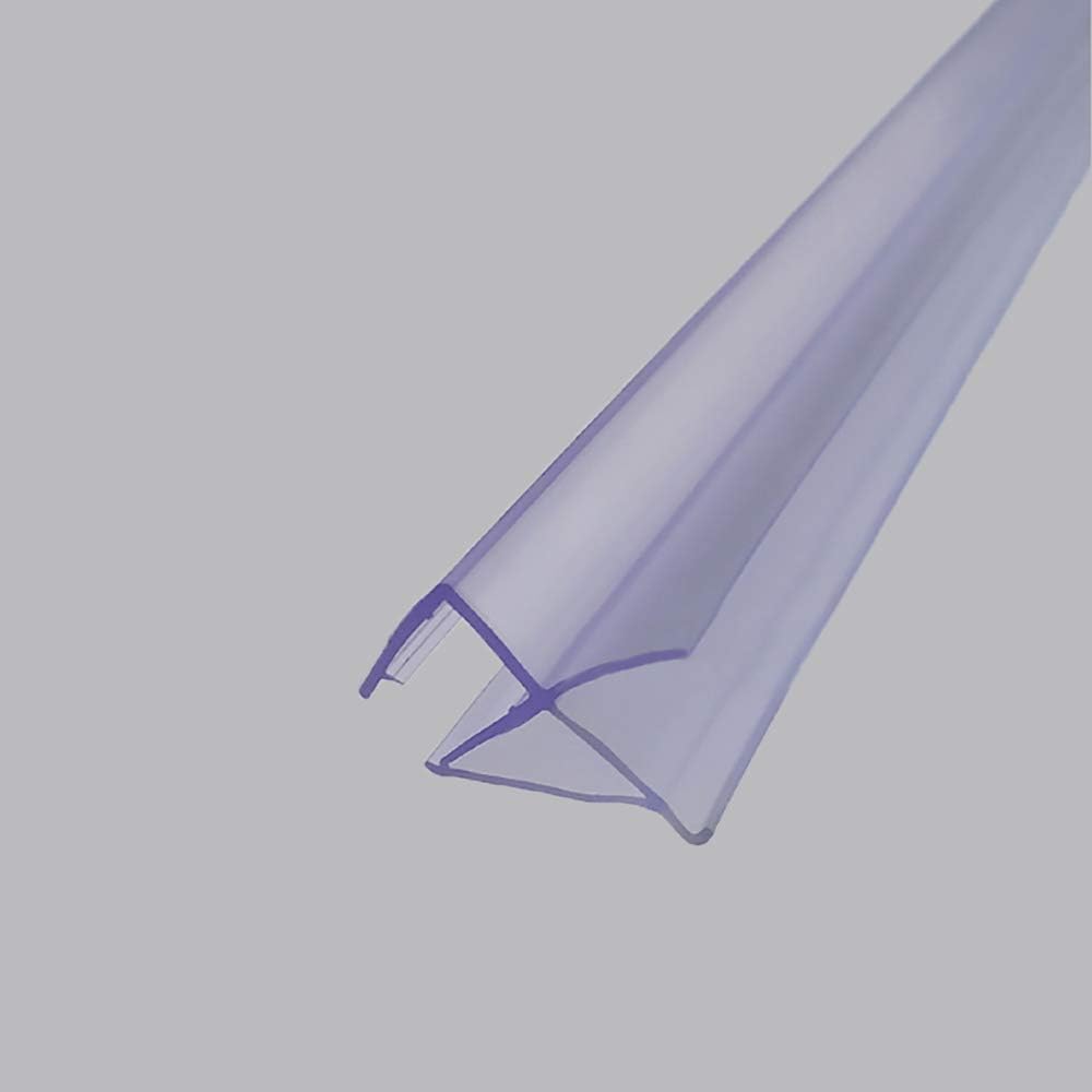 Queenbox Shower Door Bottom Seal Strip for 3/8" (10mm) Thick Frameless Glass Door, Shower Door Sweep Length 0.51", Door Seal Strip Length 27.56", Clear