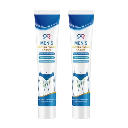 Crema Calmante Zona Intima Hombre, Crema Íntima Para Hombres Alivia Picor, Rojez Y Fricción, Refrescante De Absorción Rápida, 20 g (paquete de 2)