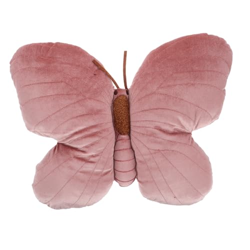 CVUTOVO ピンク蝶形抱き枕 柔らかい素材 多機能ハグ枕 腰サポート用 可愛い装飾用ルームアクセサリー 持ち運び簡単