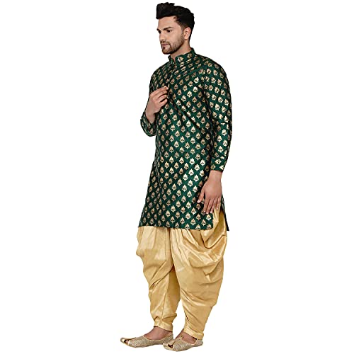 Image of Veera Paridhaan Men's Banarasi Full Sleeve Printed Long Straight Kurta