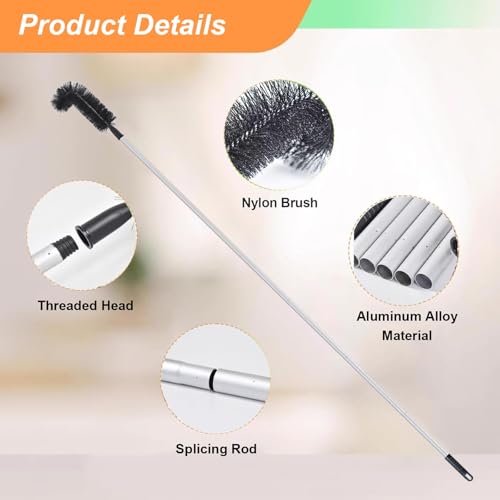 Outdoor Patio Rain Gutter Cleaning Brush, Telescopic Multifunctional Tool For Roof Eaves Trough, Downspout & Drainage Ditch - Reach High Places Safely From Ground, Clear Leaves Debris Effortlessly(228 - Image 8