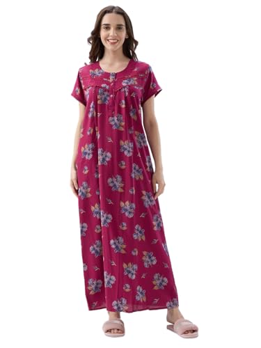 Image of AV2 Women Printed Alpine Nightwear Nighty Maxi - 7285