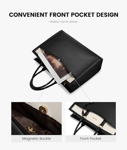 Image of LOVEVOOK Laptop Tote Bag for Women, Office Work Bag Briefcase fit for Laptop, Large Capacity Teacher Bag Handbag